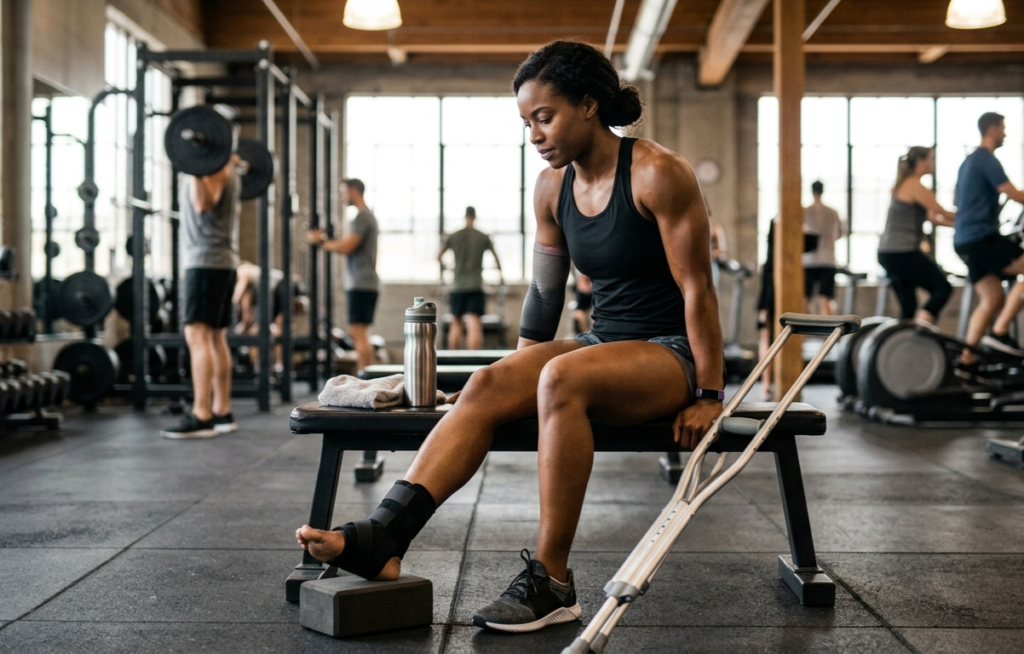Injured Black Woman Athlete