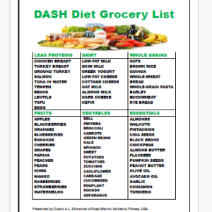 DASH Diet Grocery List